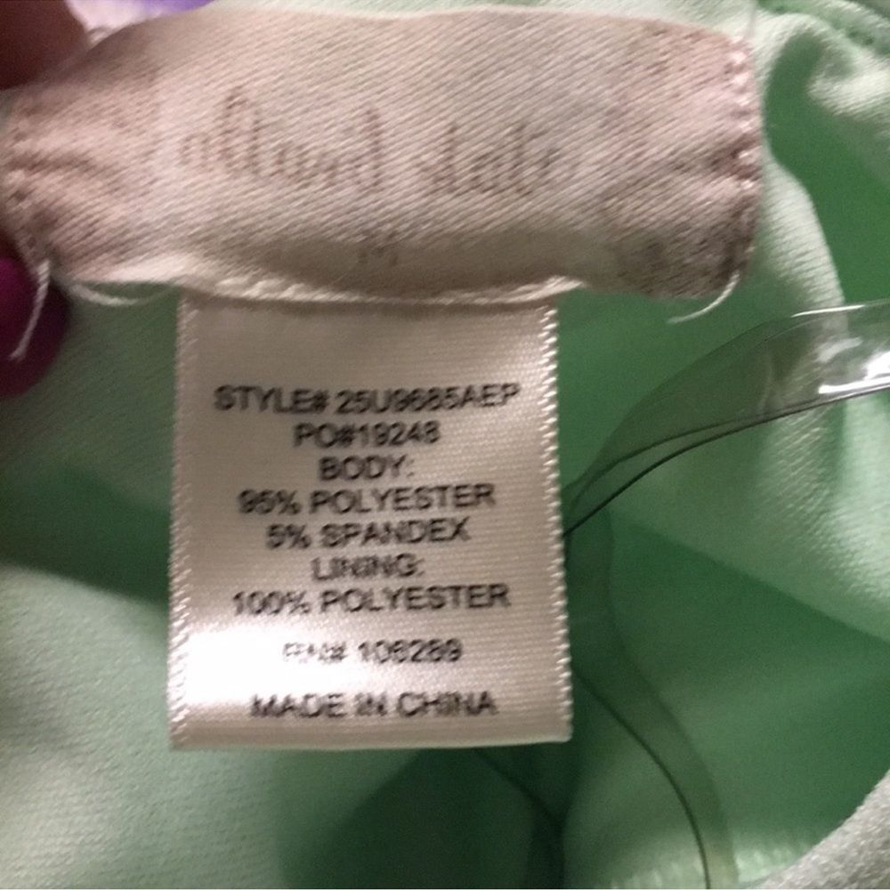 Altar’d State Mint Green Dress Sweatheart Neckline scalloped sleeves Medium - Picture 4 of 4